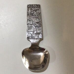 Sverige Silverplate Tea Caddy Spoon